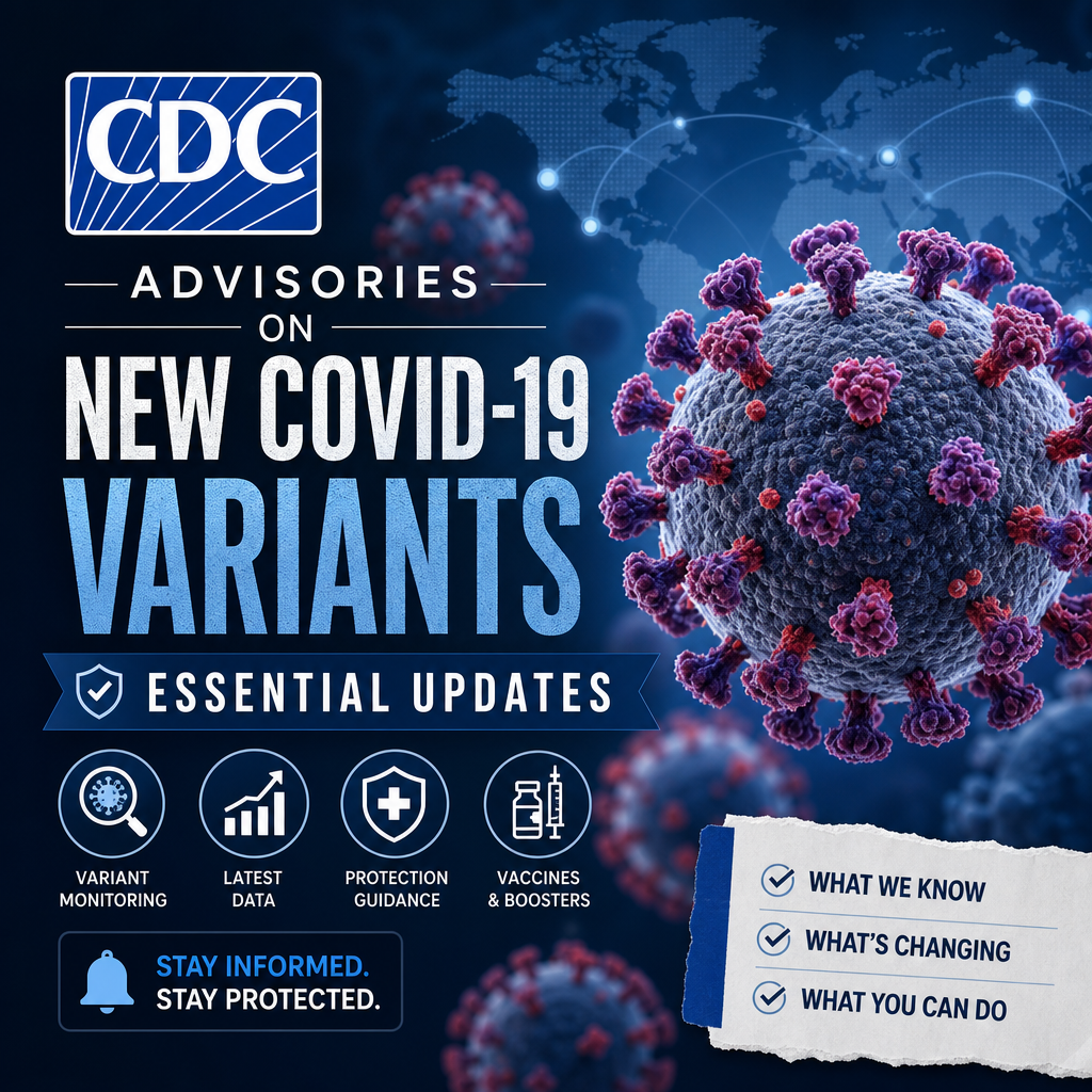Illustration of CDC Advisories on New COVID-19 Variants: Essential Updates