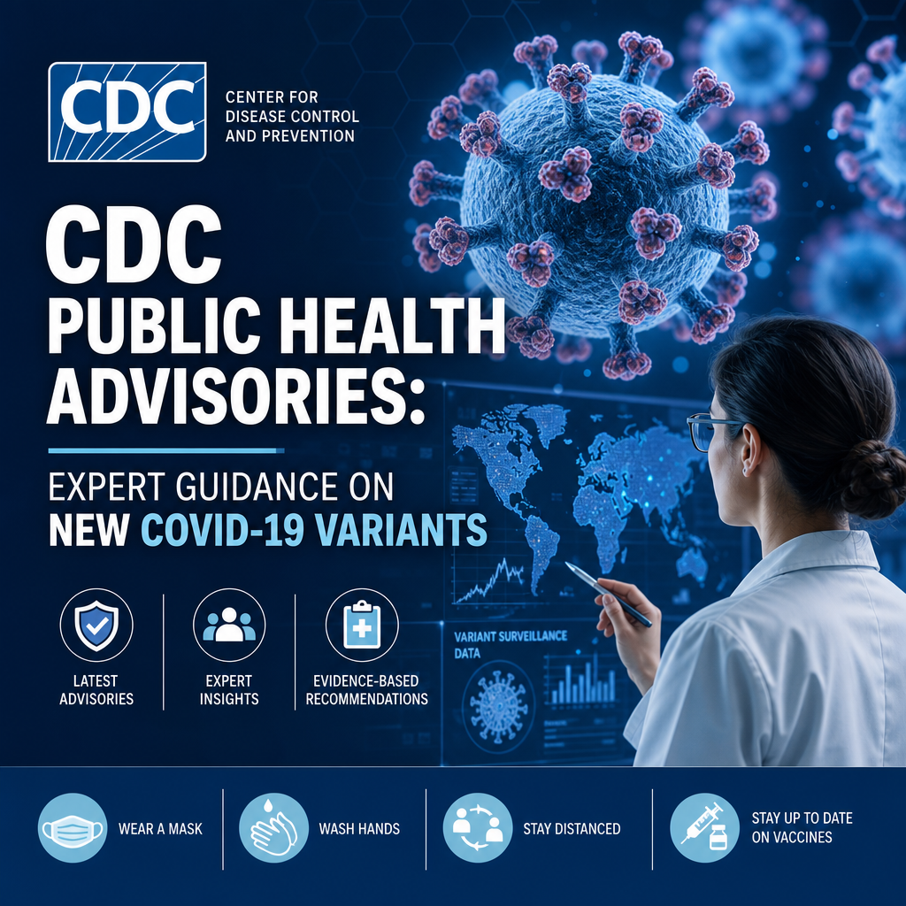 Illustration of CDC Public Health Advisories: Expert Guidance on New COVID-19 Variants