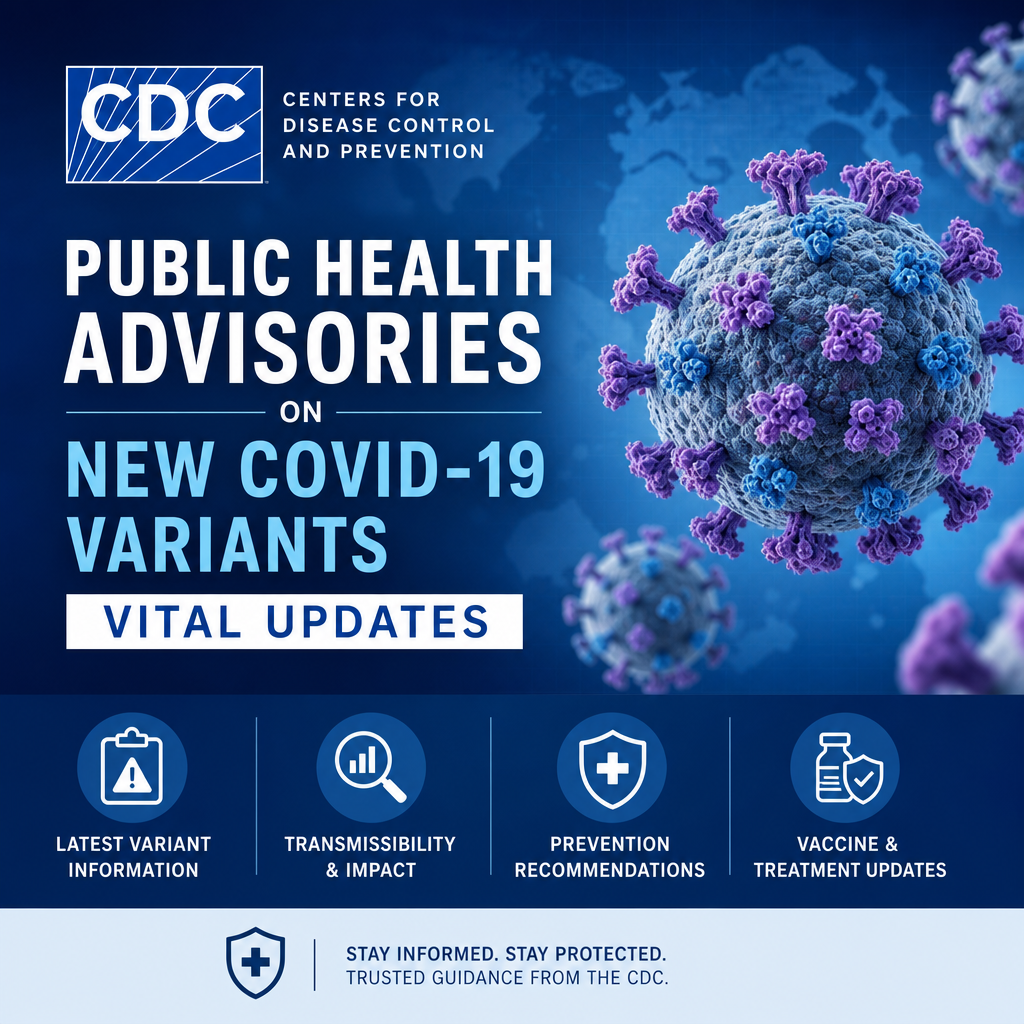 Illustration of CDC Public Health Advisories on New COVID-19 Variants: Vital Updates