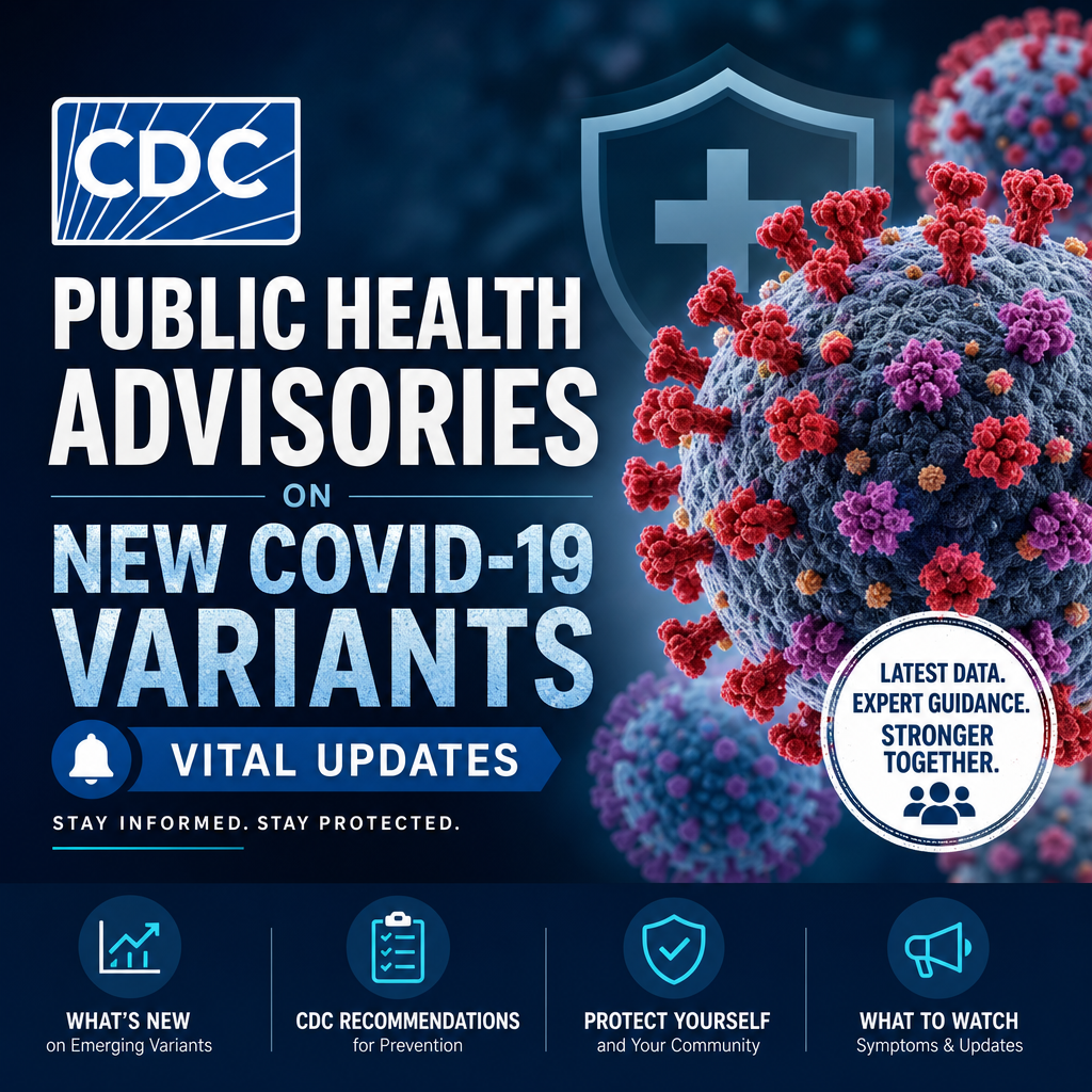 Illustration of CDC Public Health Advisories on New COVID-19 Variants: Vital Updates