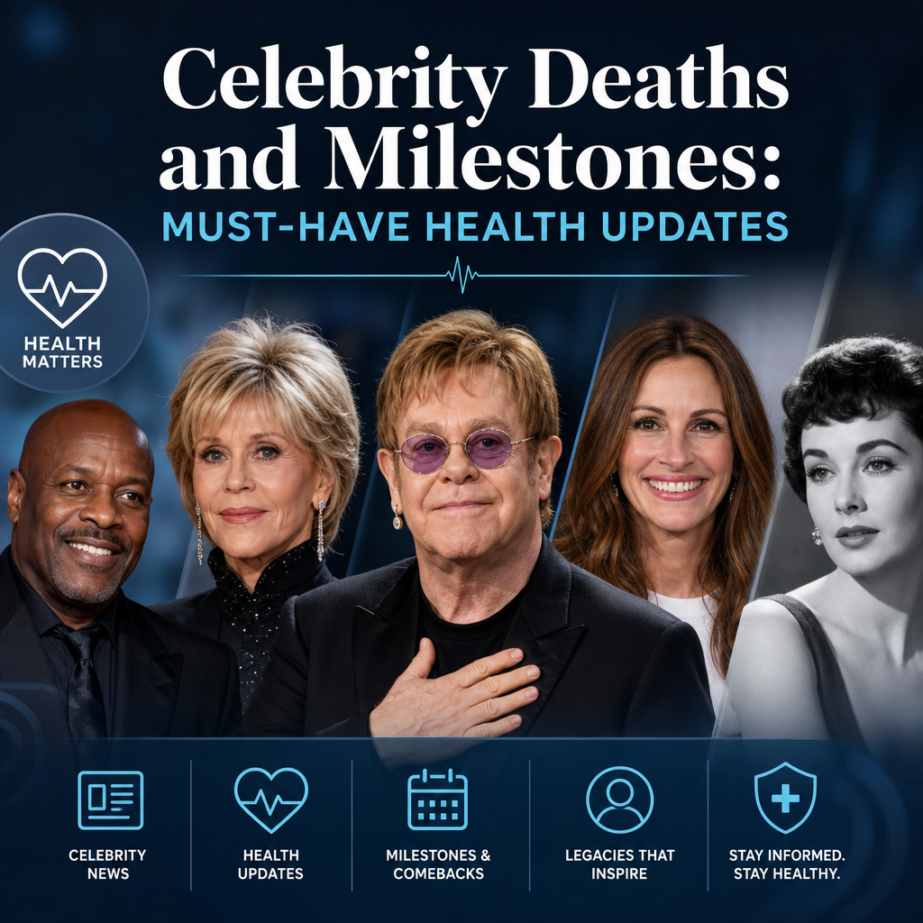Illustration of Celebrity Deaths and Milestones: Must-Have Health Updates