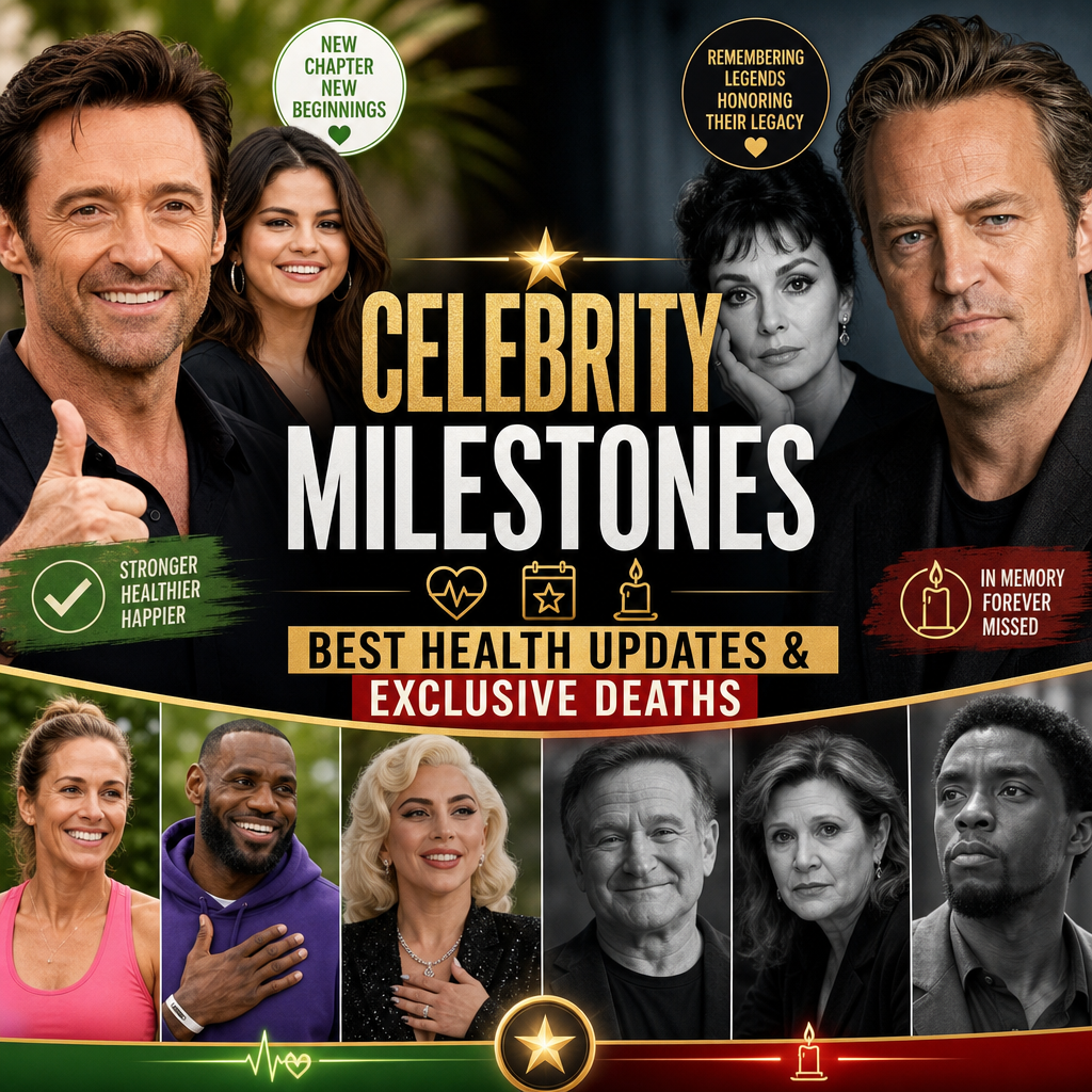 Illustration of Celebrity Milestones: Best Health Updates & Exclusive Deaths