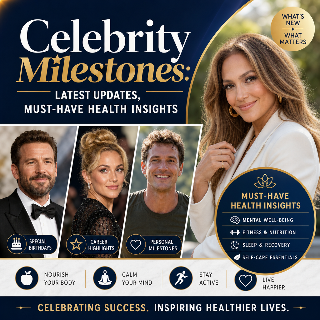 Illustration of Celebrity Milestones: Latest Updates, Must-Have Health Insights