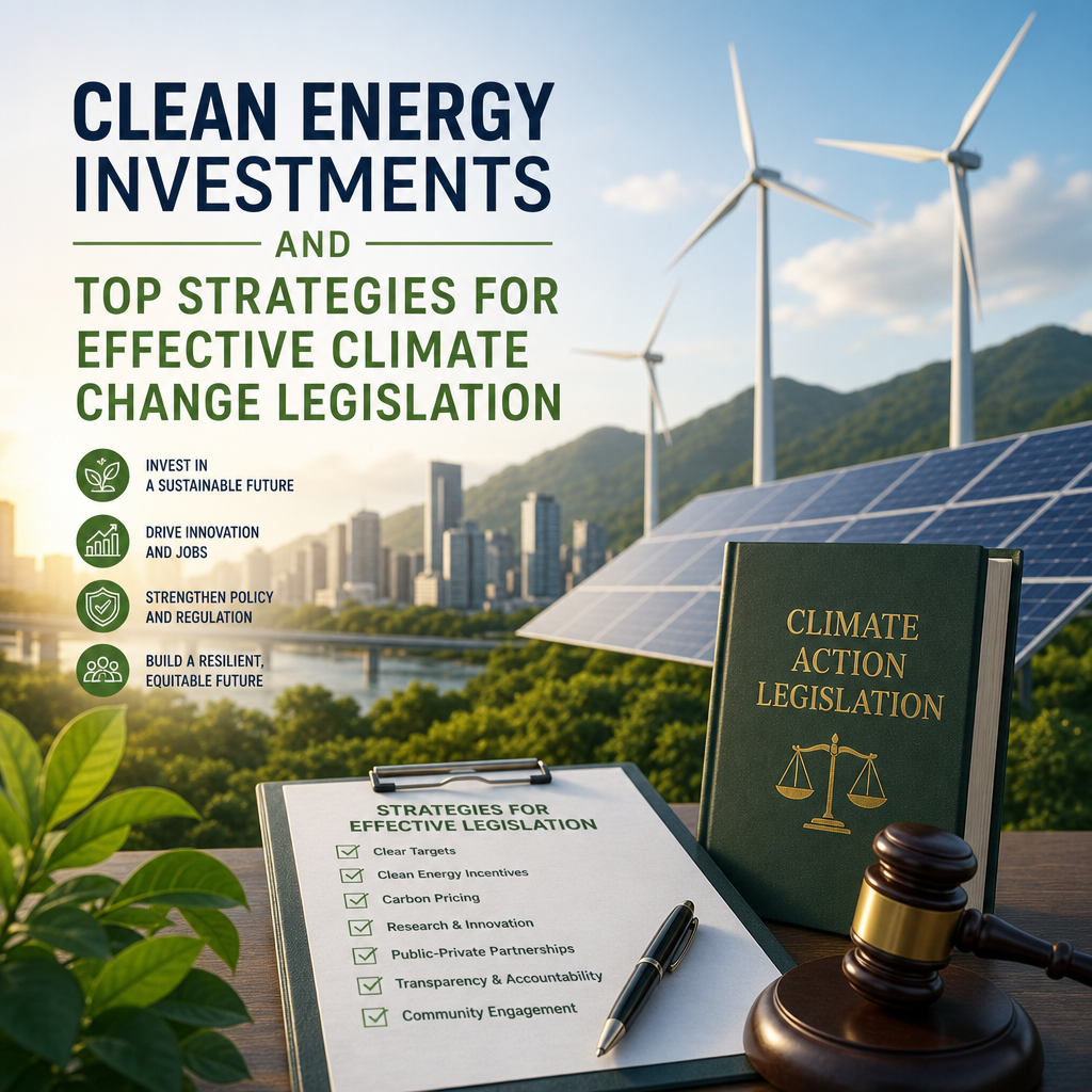 Additional Illustration of Clean Energy Investments and Top Strategies for Effective Climate Change Legislation