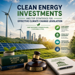 Illustration of Clean Energy Investments and Top Strategies for Effective Climate Change Legislation