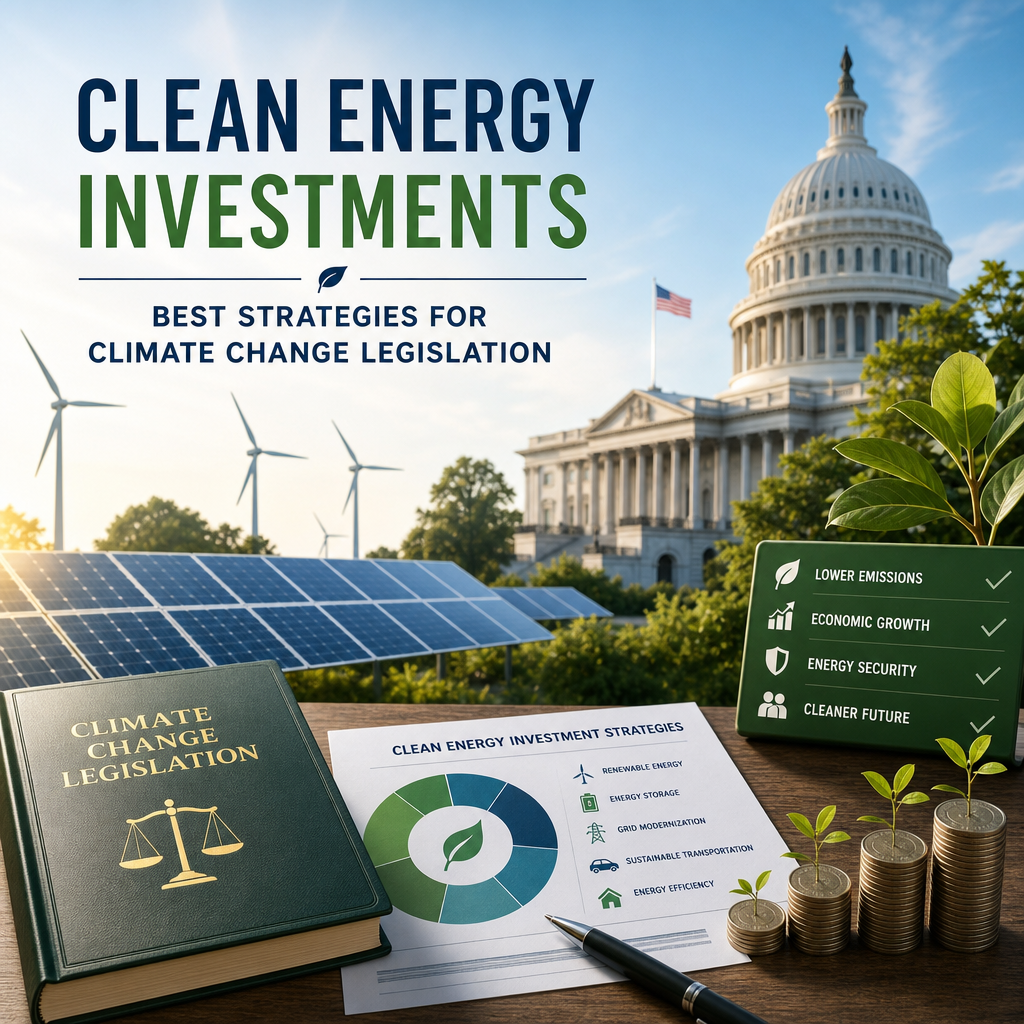 Illustration of Clean Energy Investments: Best Strategies for Climate Change Legislation