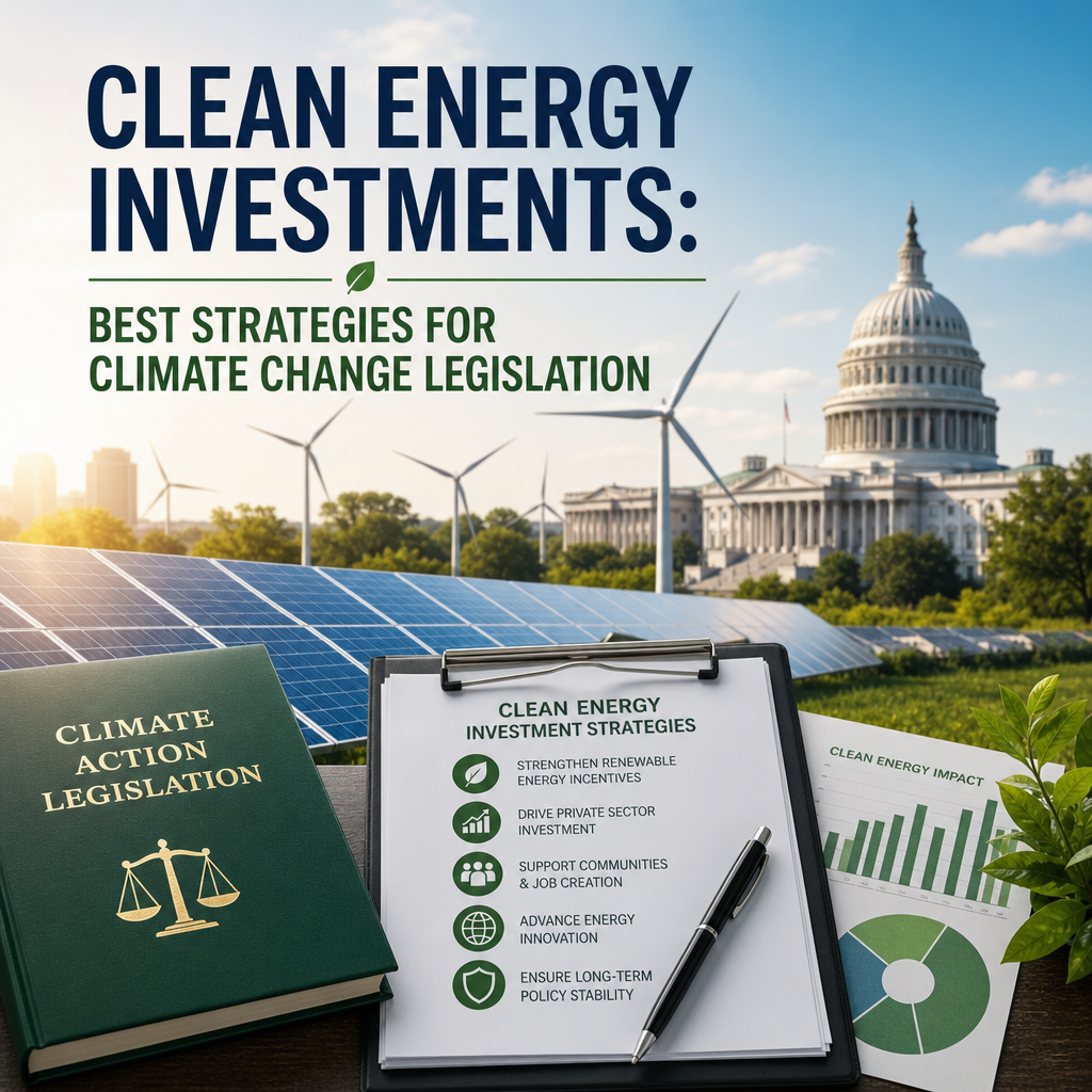 Additional Illustration of Clean Energy Investments: Best Strategies for Climate Change Legislation