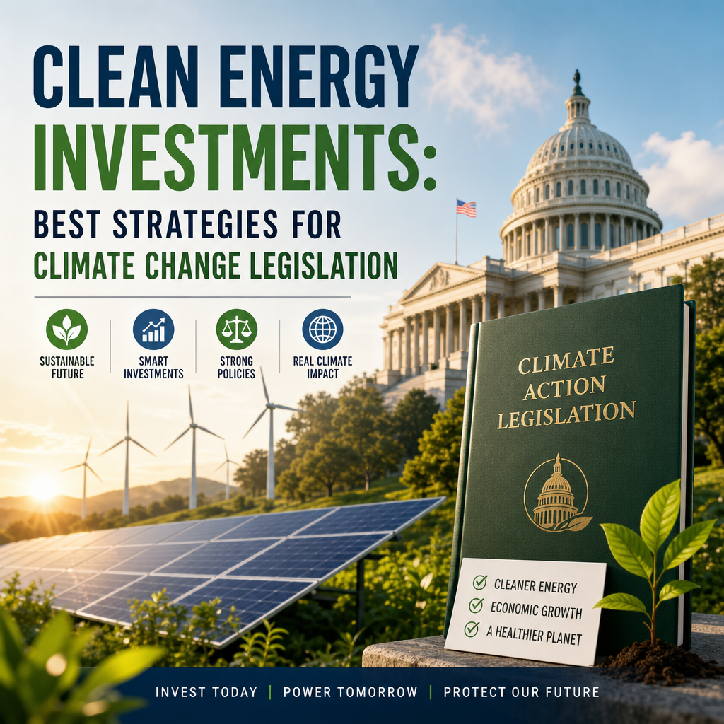 Illustration of Clean Energy Investments: Best Strategies for Climate Change Legislation