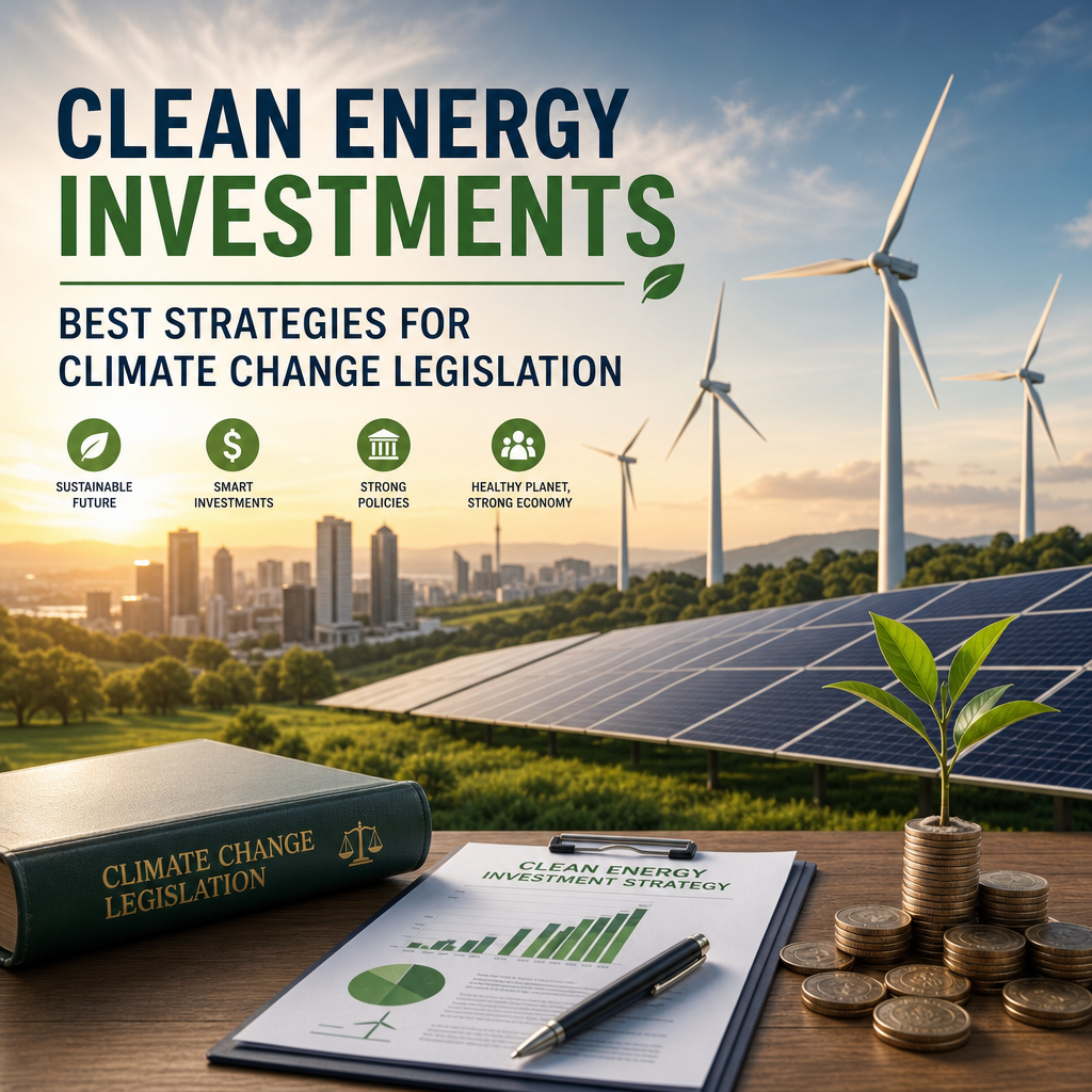 Illustration of Clean Energy Investments: Best Strategies for Climate Change Legislation