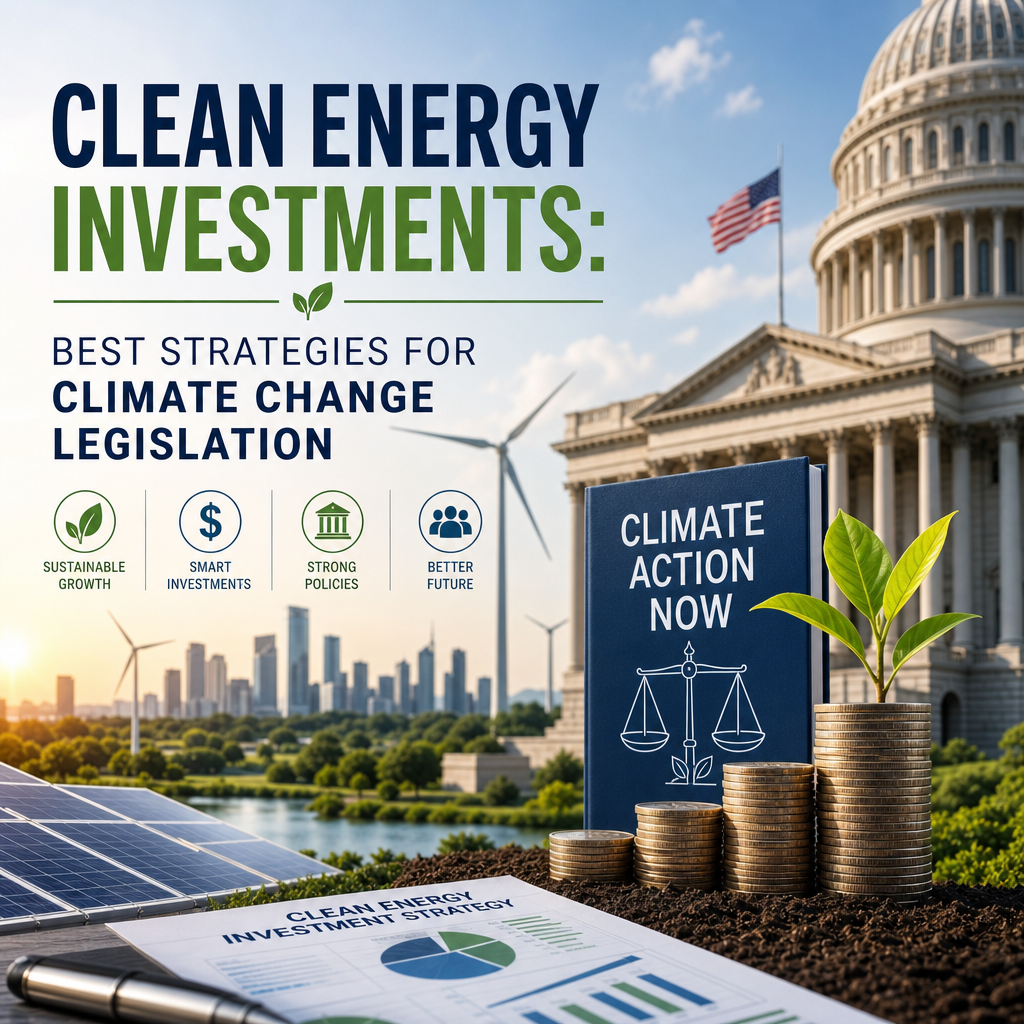 Illustration of Clean Energy Investments: Best Strategies for Climate Change Legislation