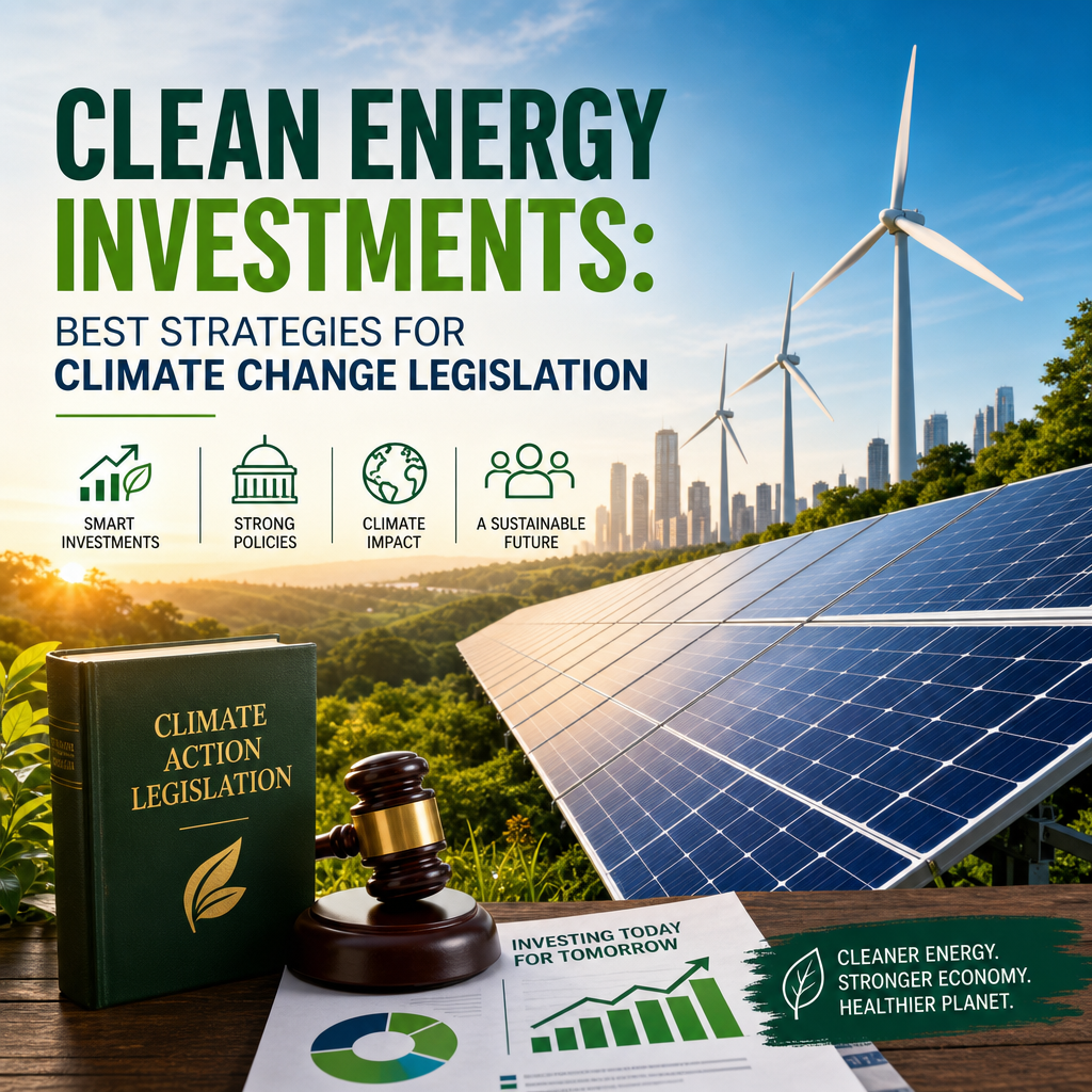 Illustration of Clean Energy Investments: Best Strategies for Climate Change Legislation