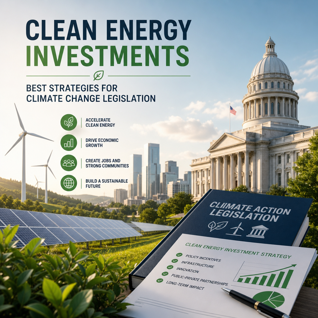 Illustration of Clean Energy Investments: Best Strategies for Climate Change Legislation