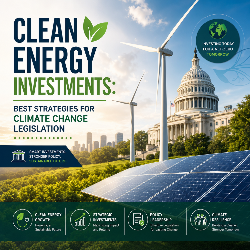 Illustration of Clean Energy Investments: Best Strategies for Climate Change Legislation