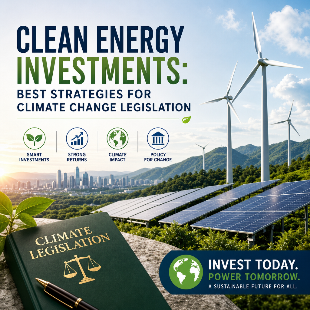 Illustration of Clean Energy Investments: Best Strategies for Climate Change Legislation