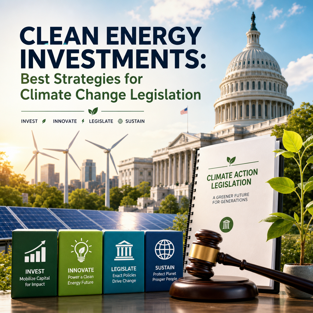 Illustration of Clean Energy Investments: Best Strategies for Climate Change Legislation