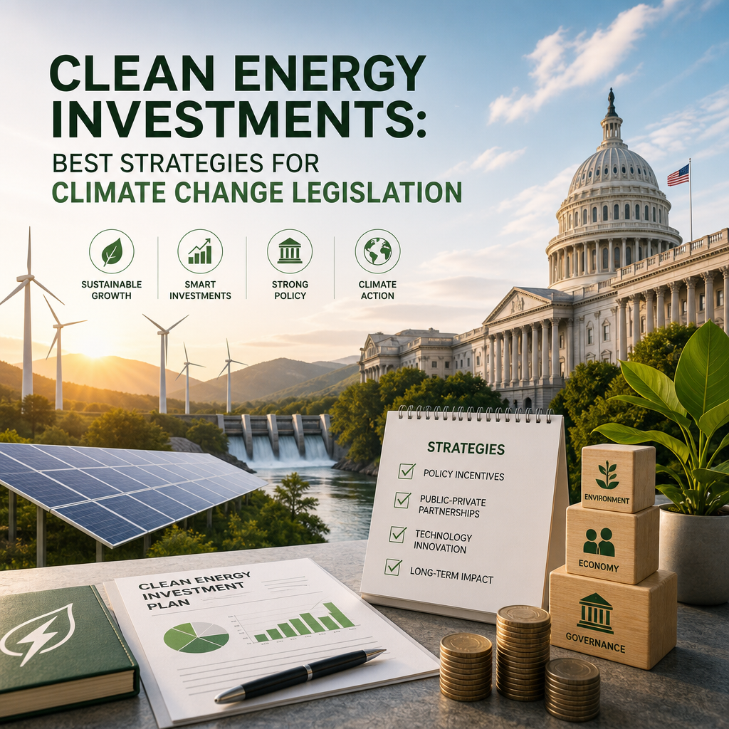 Illustration of Clean Energy Investments: Best Strategies for Climate Change Legislation
