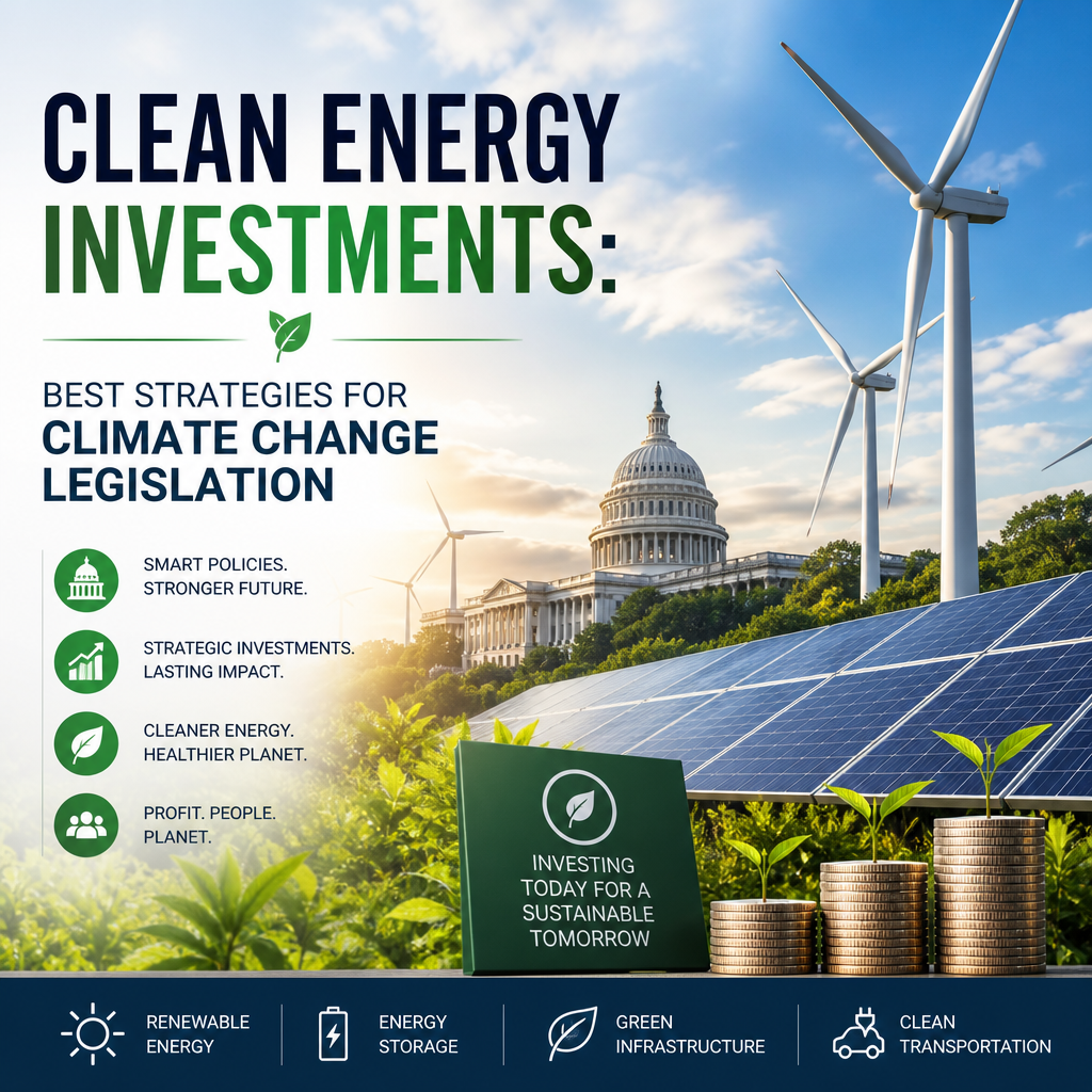 Illustration of Clean Energy Investments: Best Strategies for Climate Change Legislation