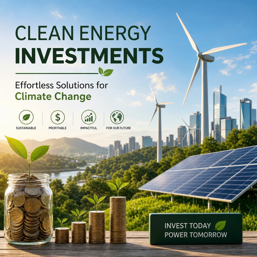 Additional Illustration of Clean Energy Investments: Effortless Solutions for Climate Change