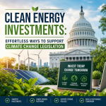 Illustration of Clean Energy Investments: Effortless Ways to Support Climate Change Legislation