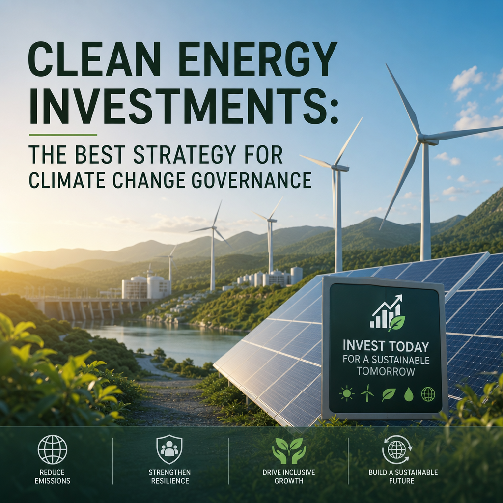 Illustration of Clean Energy Investments: The Best Strategy for Climate Change Governance