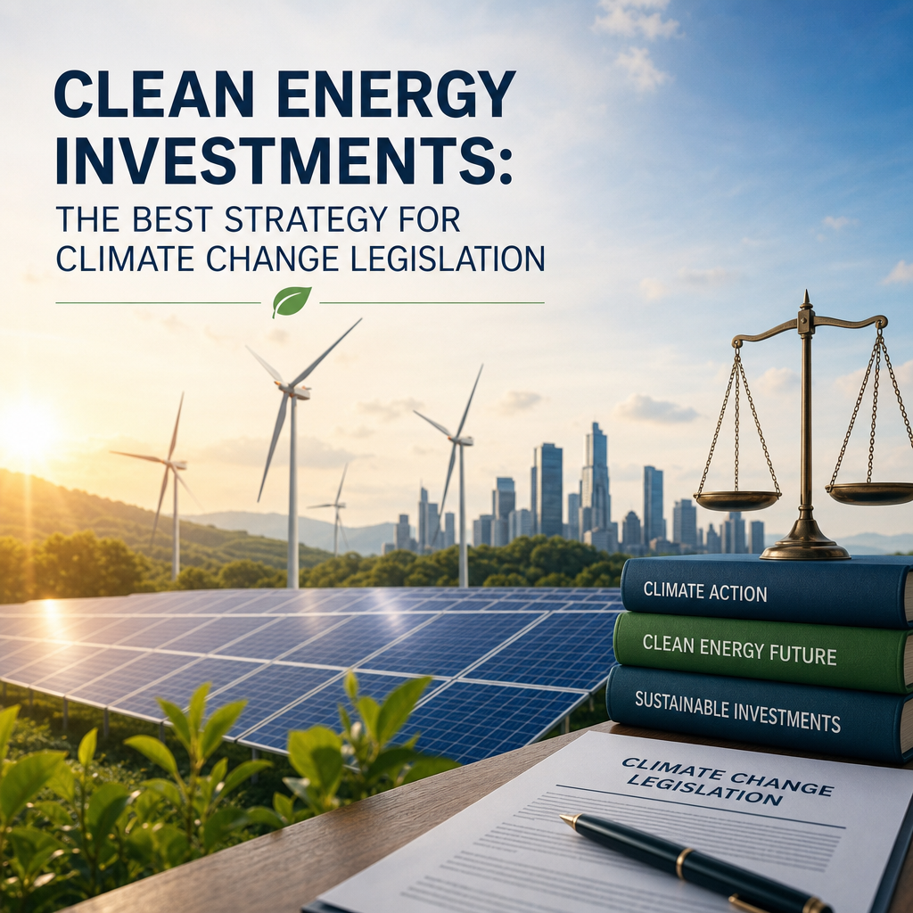 Illustration of Clean Energy Investments: The Best Strategy for Climate Change Legislation