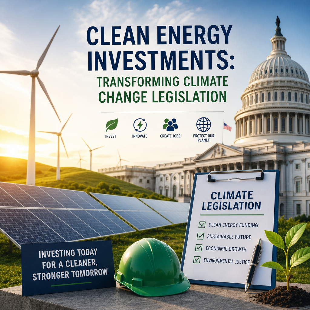 Illustration of Clean Energy Investments: Transforming Climate Change Legislation