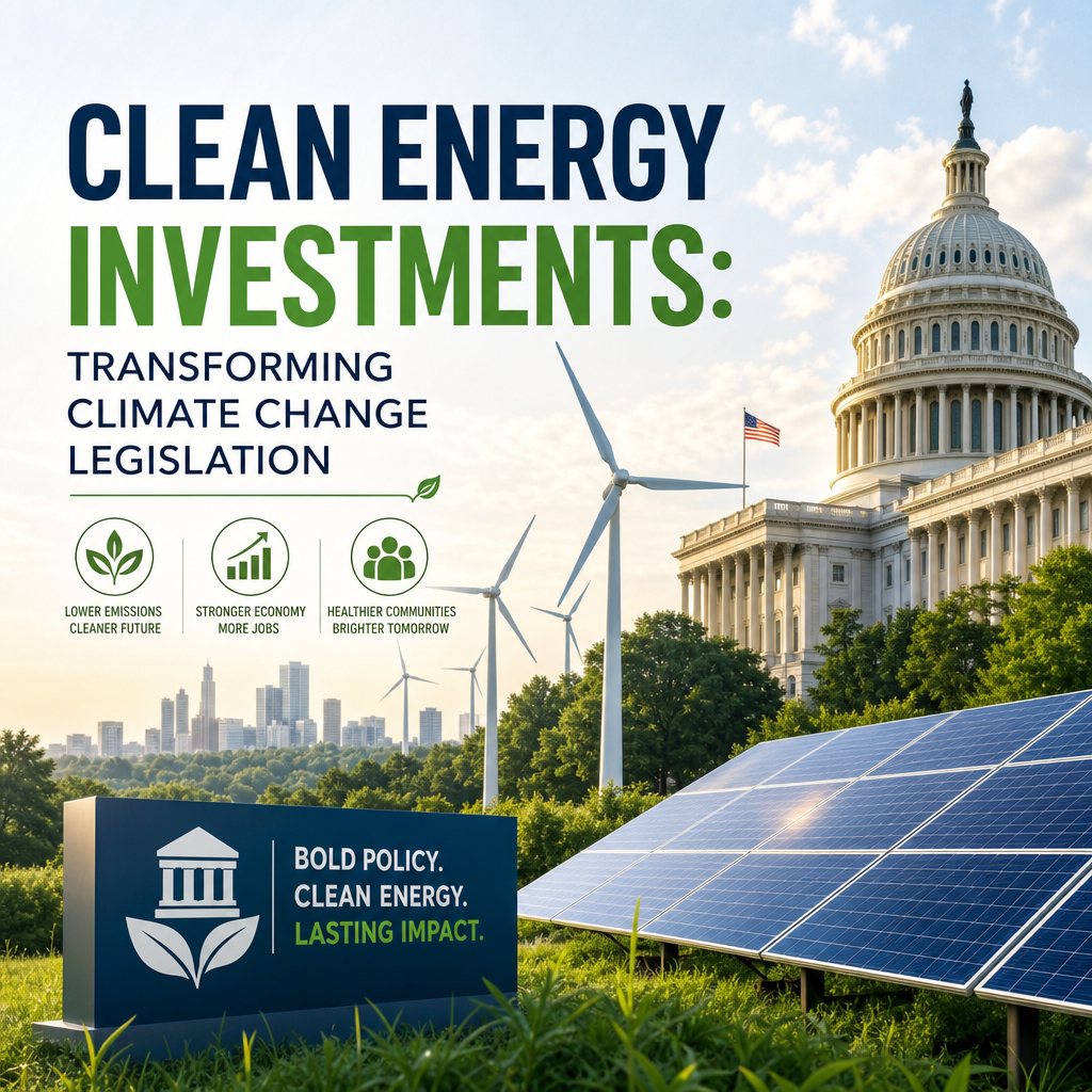 Illustration of Clean Energy Investments: Transforming Climate Change Legislation
