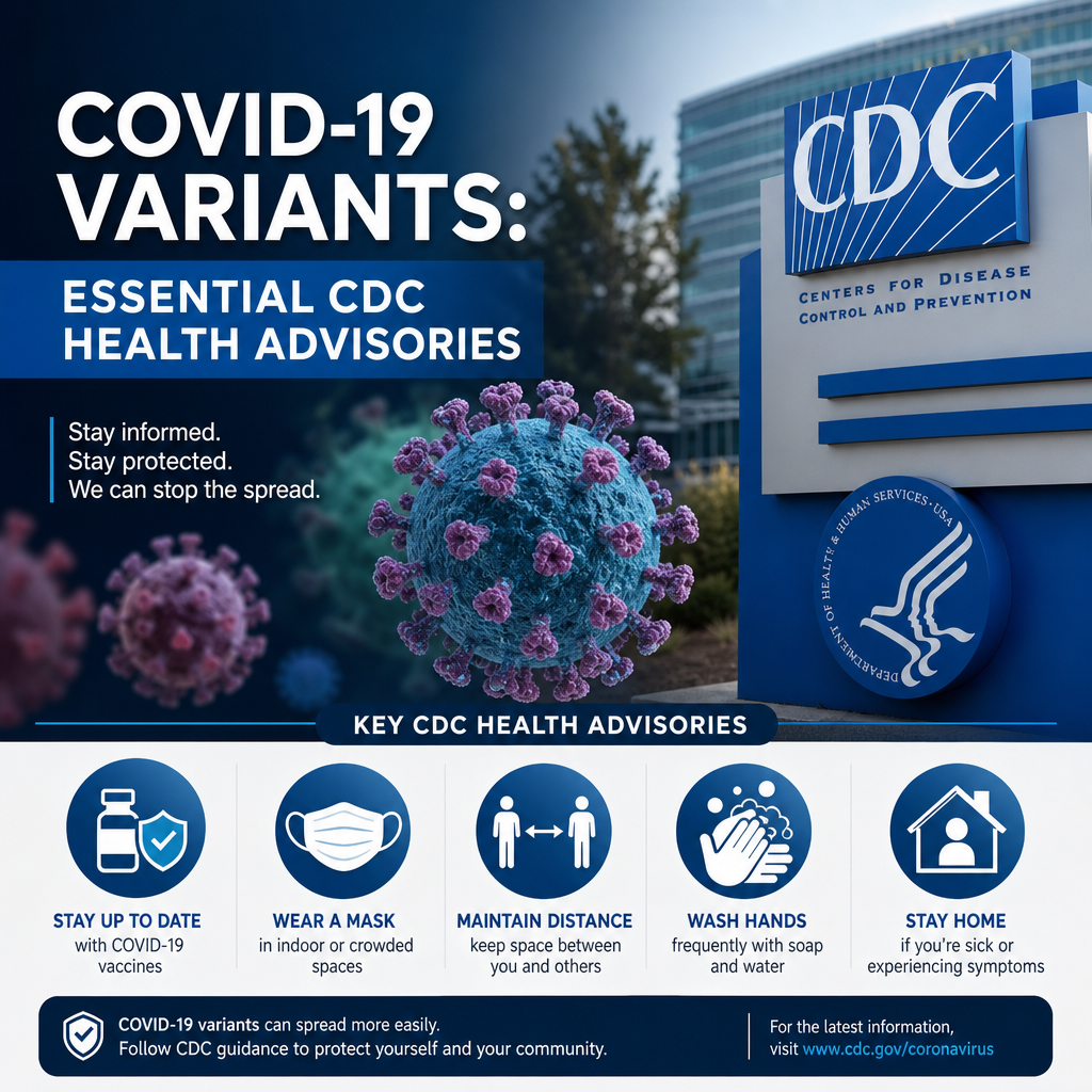 Illustration of COVID-19 Variants: Essential CDC Health Advisories