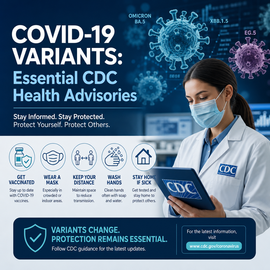 Additional Illustration of COVID-19 Variants: Essential CDC Health Advisories