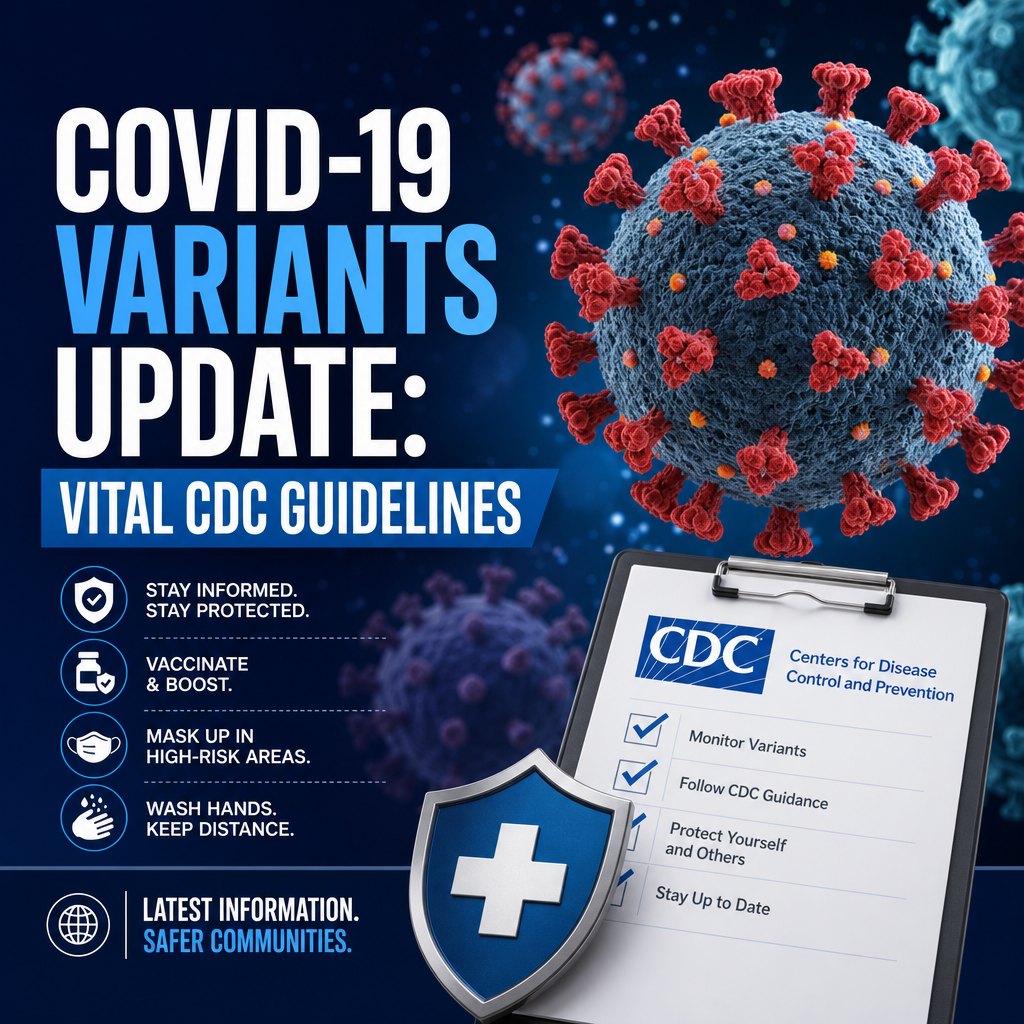 Illustration of COVID-19 Variants Update: Vital CDC Guidelines