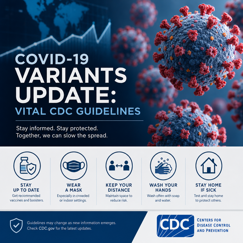 Illustration of COVID-19 Variants Update: Vital CDC Guidelines