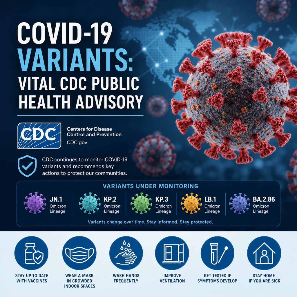 Illustration of COVID-19 Variants: Vital CDC Public Health Advisory