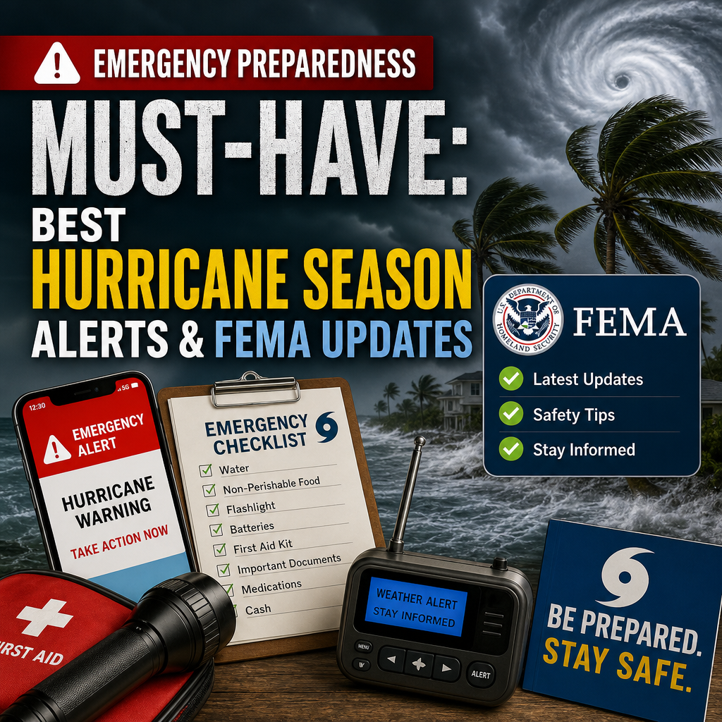 Illustration of Emergency Preparedness Must-Have: Best Hurricane Season Alerts & FEMA Updates