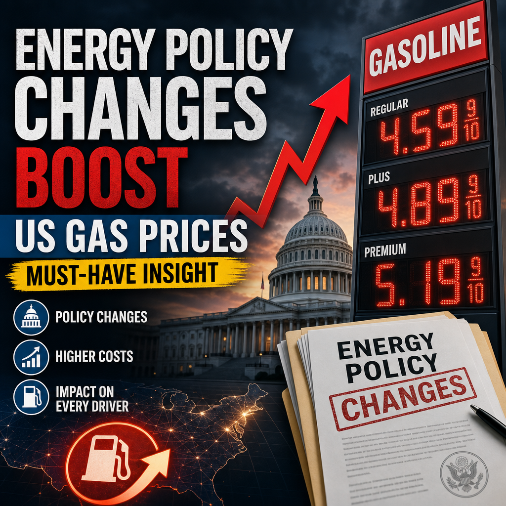 Illustration of Energy Policy Changes Boost US Gas Prices - Must-Have Insight
