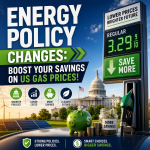 Illustration of Energy Policy Changes: Boost Your Savings on US Gas Prices!