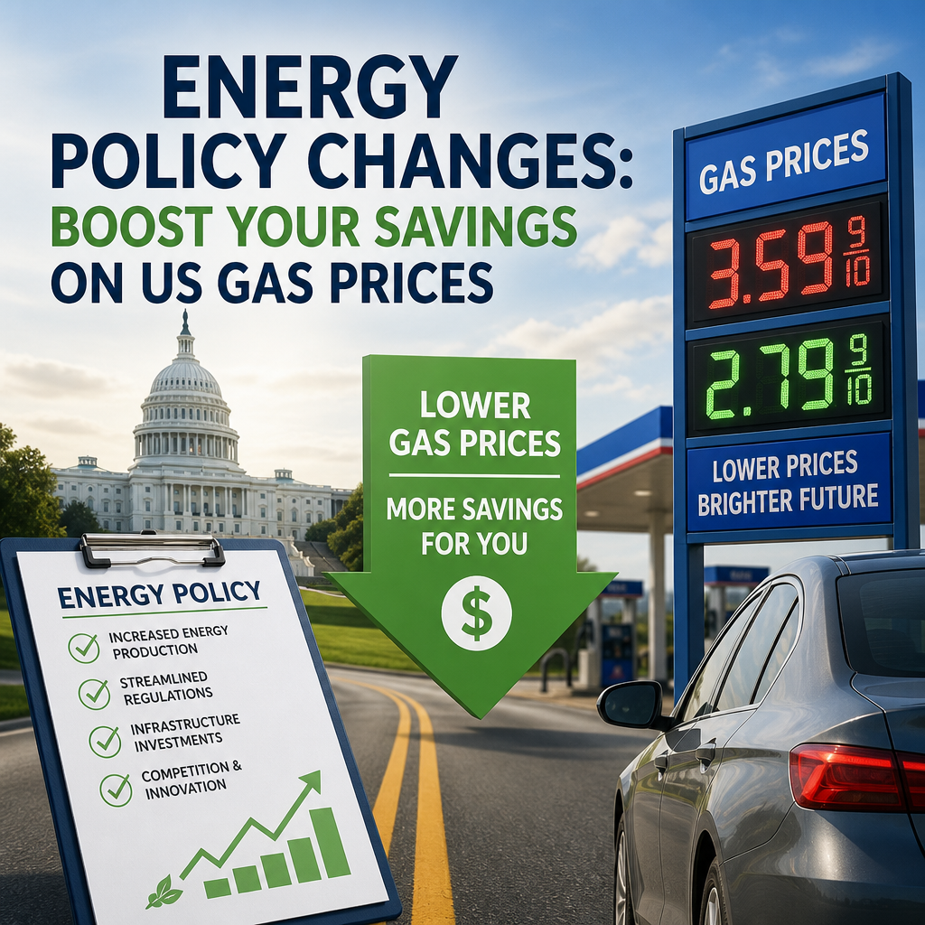 Illustration of Energy Policy Changes: Boost Your Savings on US Gas Prices
