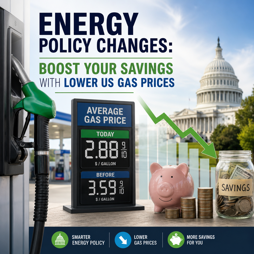 Illustration of Energy Policy Changes: Boost Your Savings with Lower US Gas Prices
