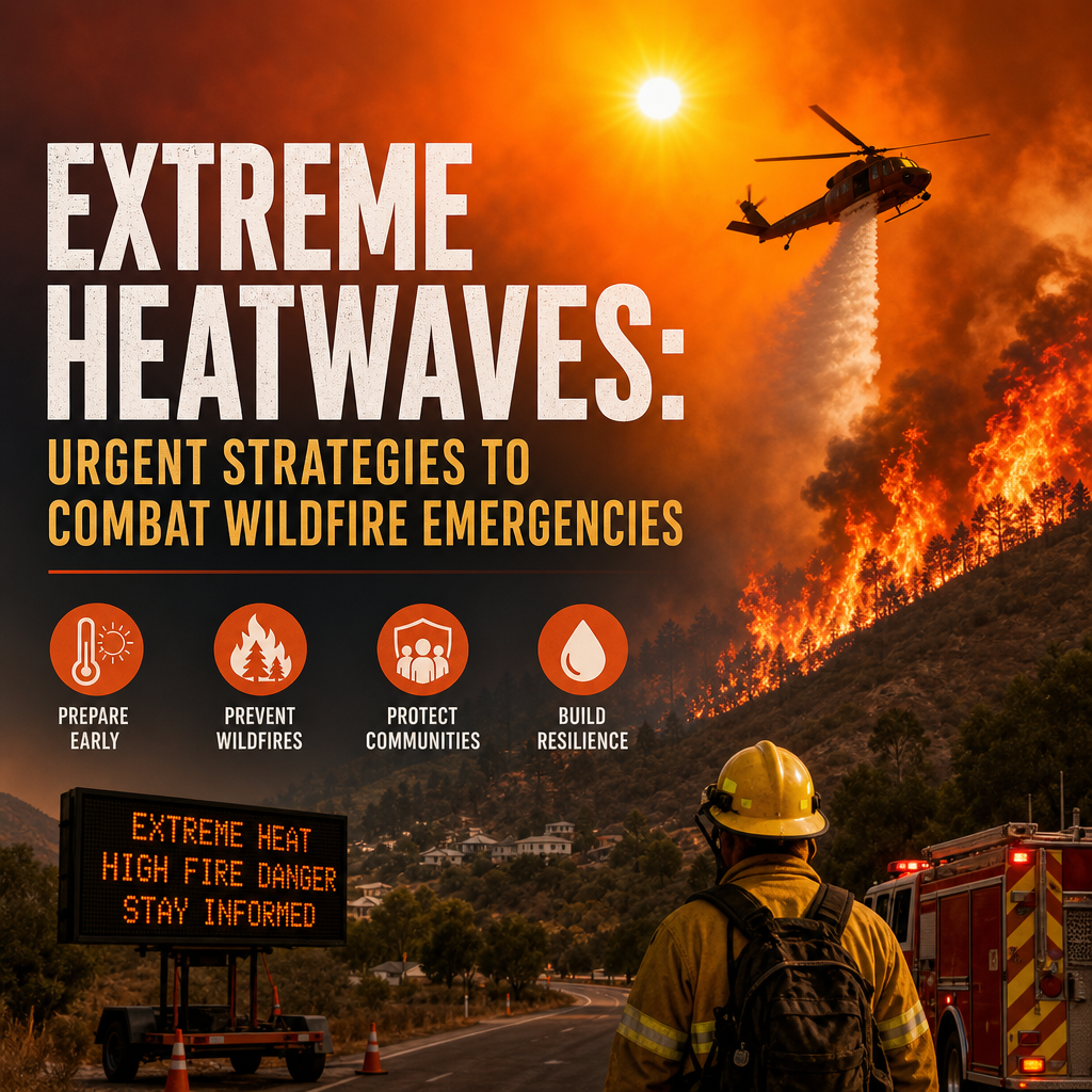 Illustration of Extreme Heatwaves: Urgent Strategies to Combat Wildfire Emergencies
