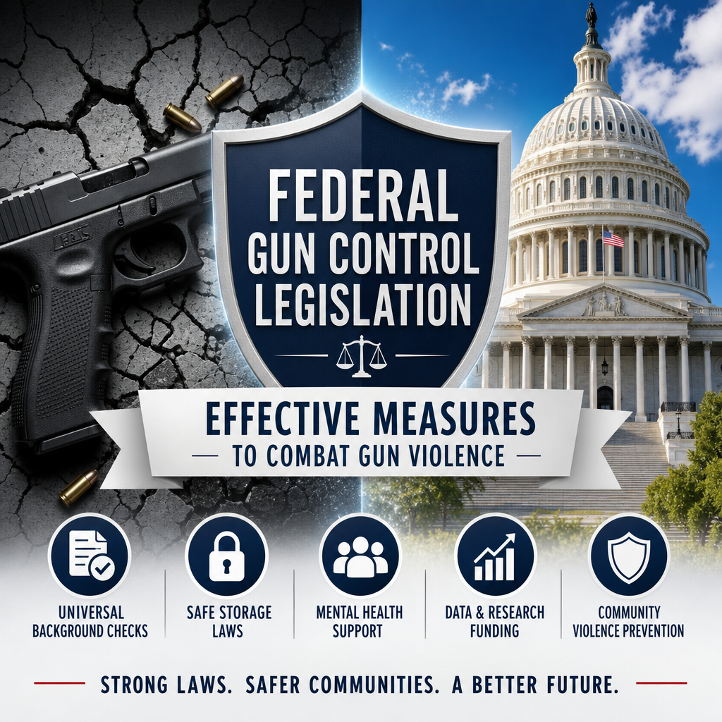 Illustration of Federal Gun Control Legislation: Effective Measures to Combat Gun Violence