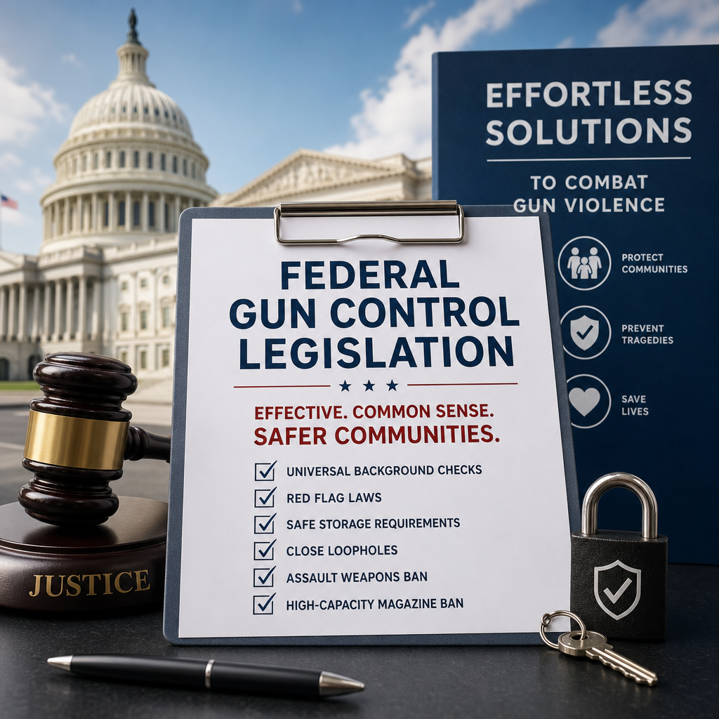 Illustration of Federal Gun Control Legislation: Effortless Solutions to Combat Gun Violence