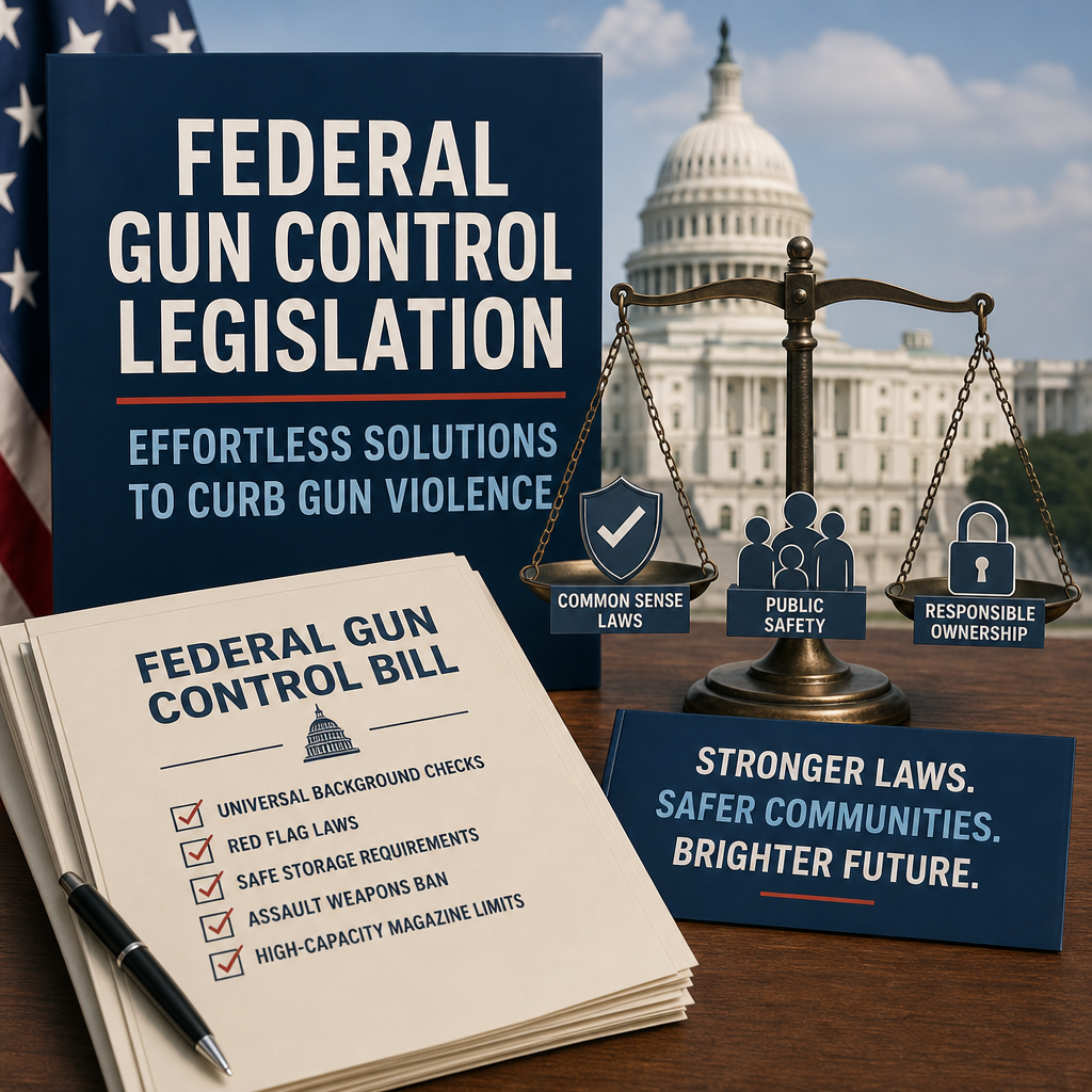 Illustration of Federal Gun Control Legislation: Effortless Solutions to Curb Gun Violence
