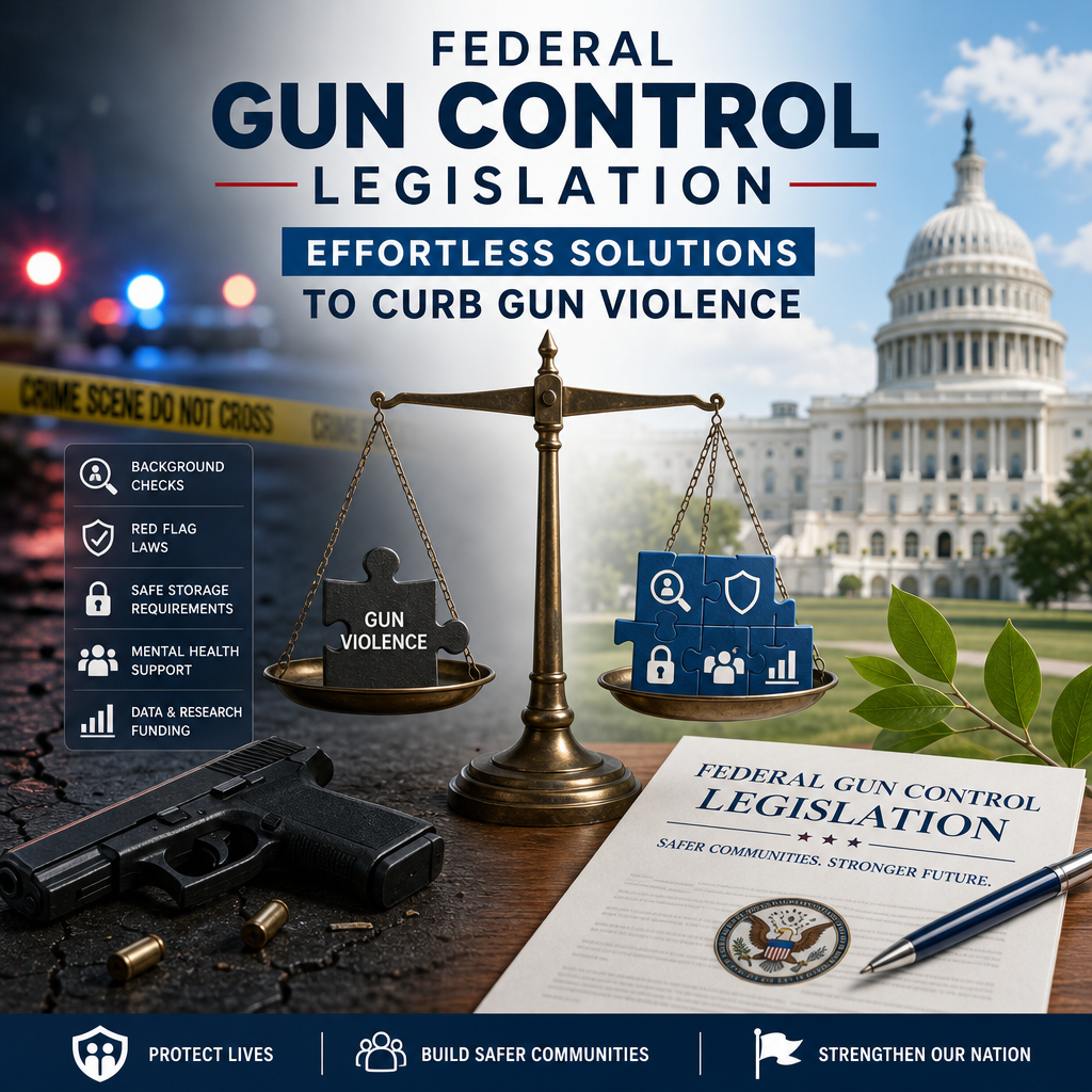 Illustration of Federal Gun Control Legislation: Effortless Solutions to Curb Gun Violence