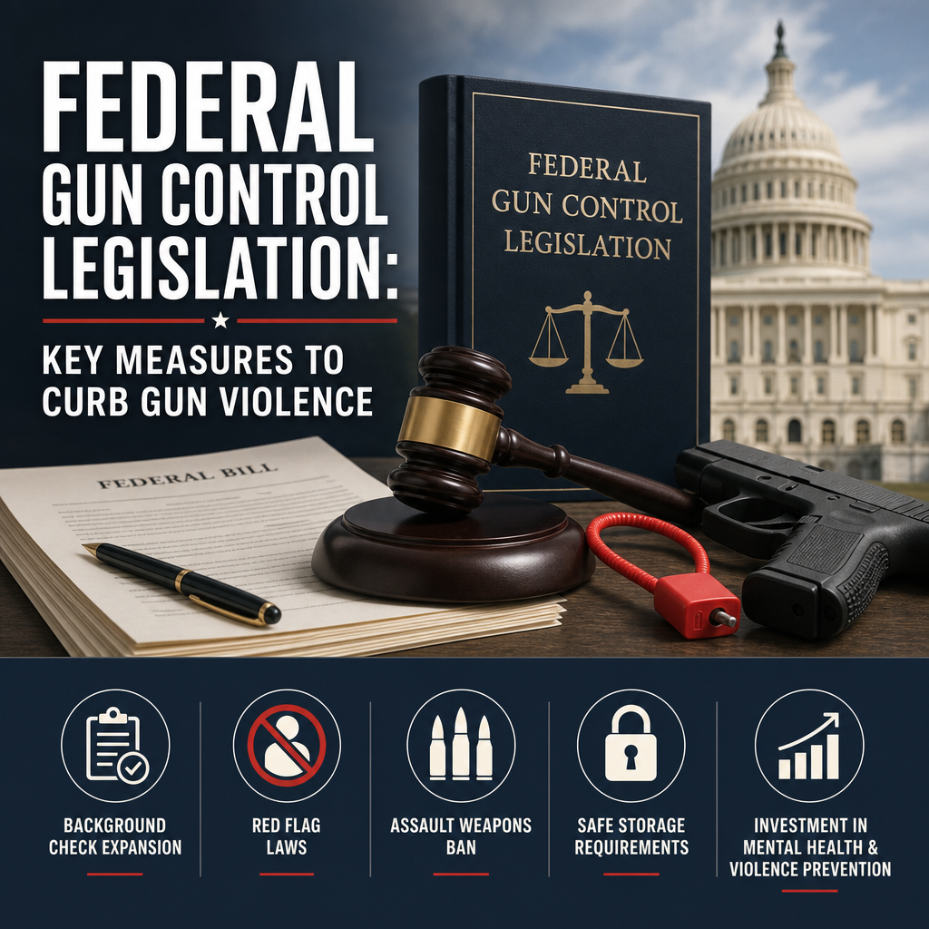 Illustration of Federal Gun Control Legislation: Key Measures to Curb Gun Violence