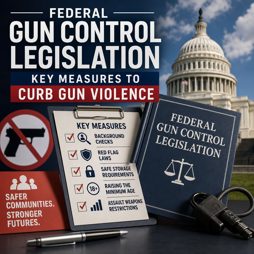 Illustration of Federal Gun Control Legislation: Key Measures to Curb Gun Violence