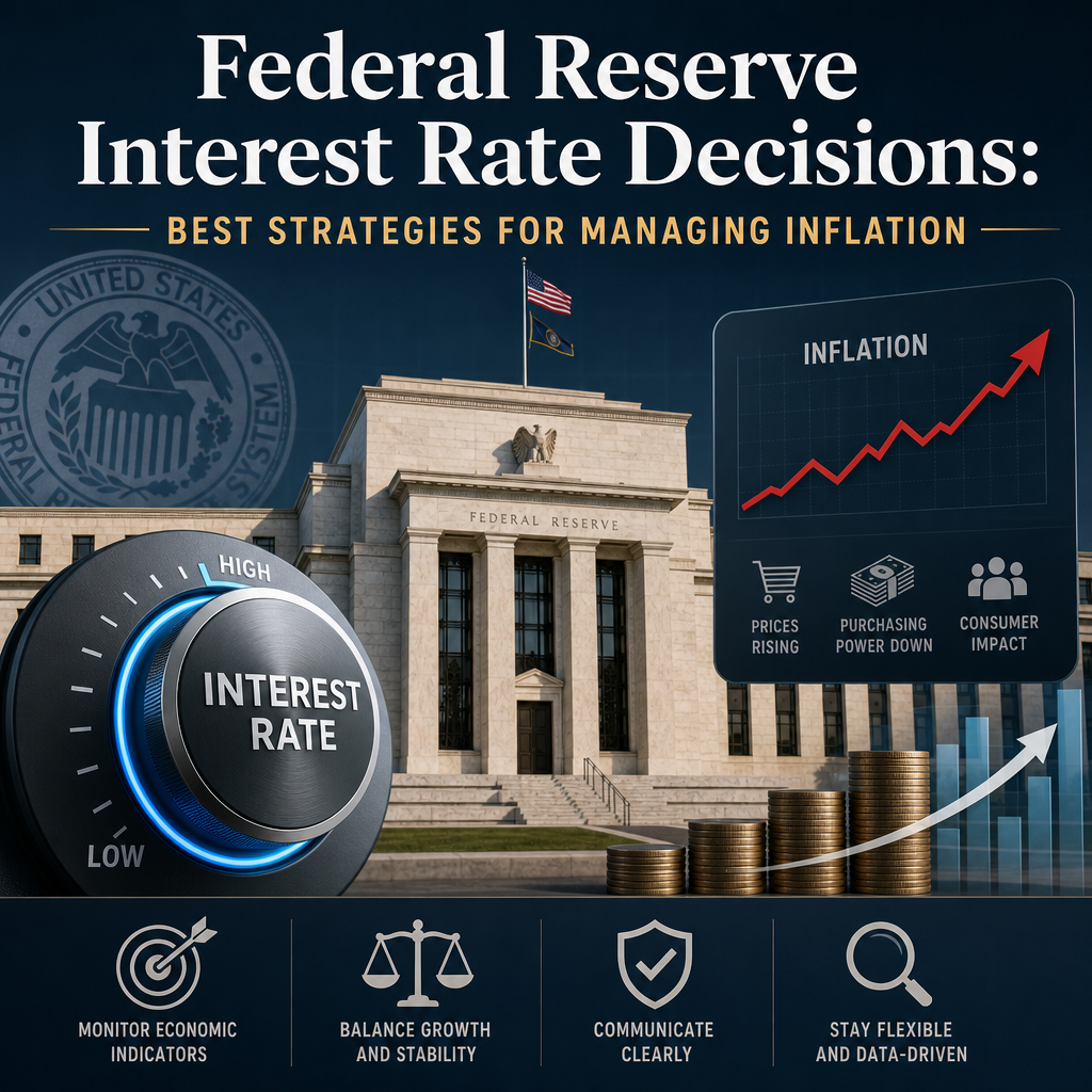 Illustration of Federal Reserve Interest Rate Decisions: Best Strategies for Managing Inflation