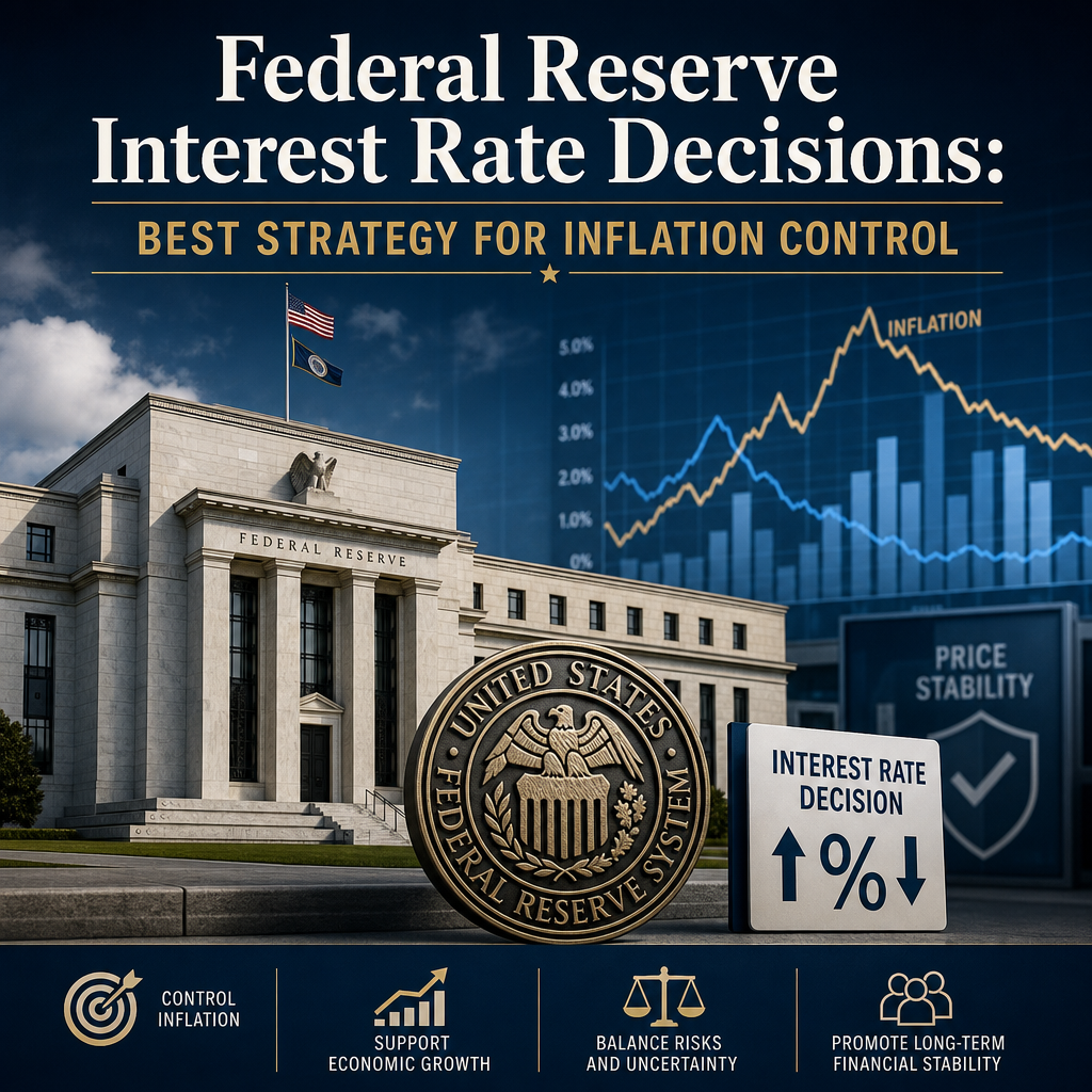 Illustration of Federal Reserve Interest Rate Decisions: Best Strategy for Inflation Control