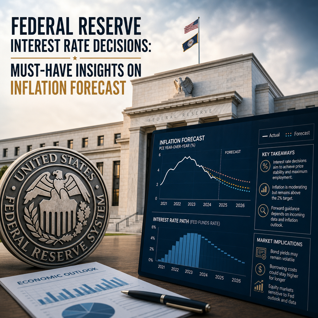 Illustration of Federal Reserve Interest Rate Decisions: Must-Have Insights on Inflation Forecast