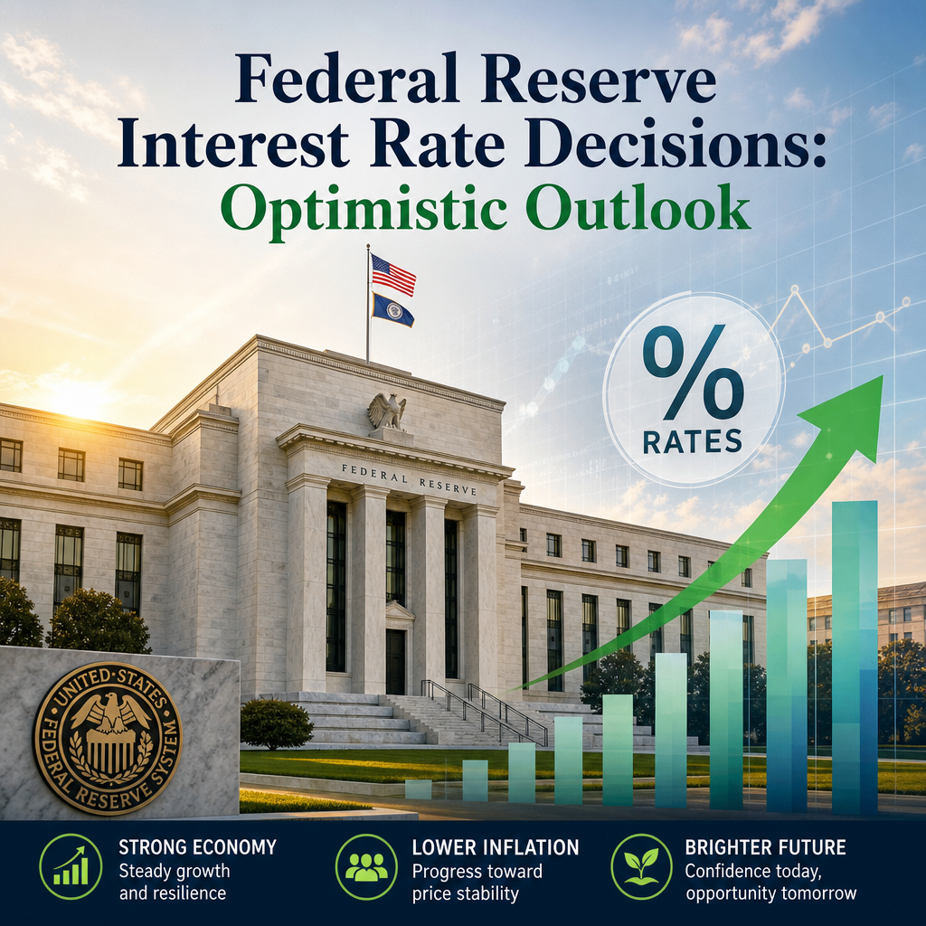 Illustration of Federal Reserve Interest Rate Decisions: Optimistic Outlook