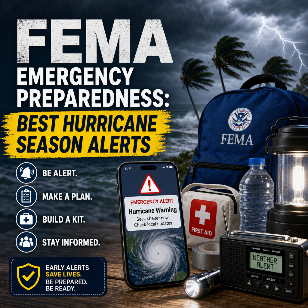 Illustration of FEMA Emergency Preparedness: Best Hurricane Season Alerts