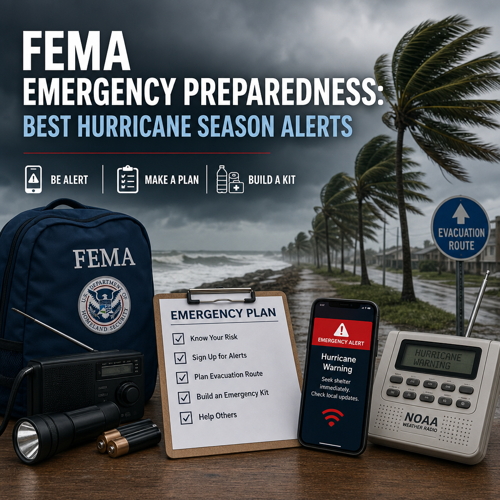 Illustration of FEMA Emergency Preparedness: Best Hurricane Season Alerts